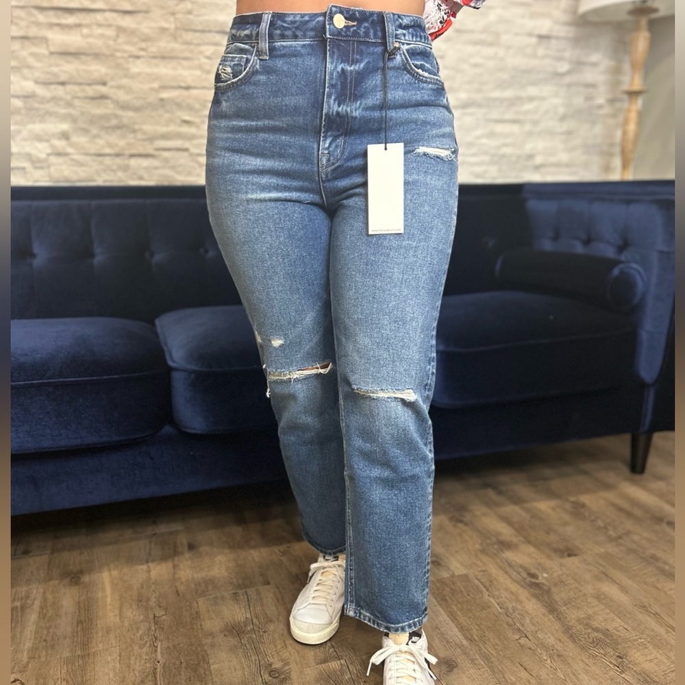 Classic Denim Straight Leg Jeans